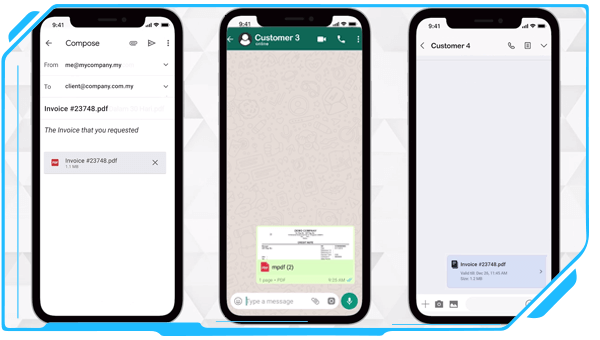 cloud accounting send invoices
